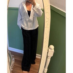 Flawless White 100% Cotton Gauze Hoodie Top Women’s S